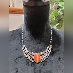 Coral Filigree Necklace